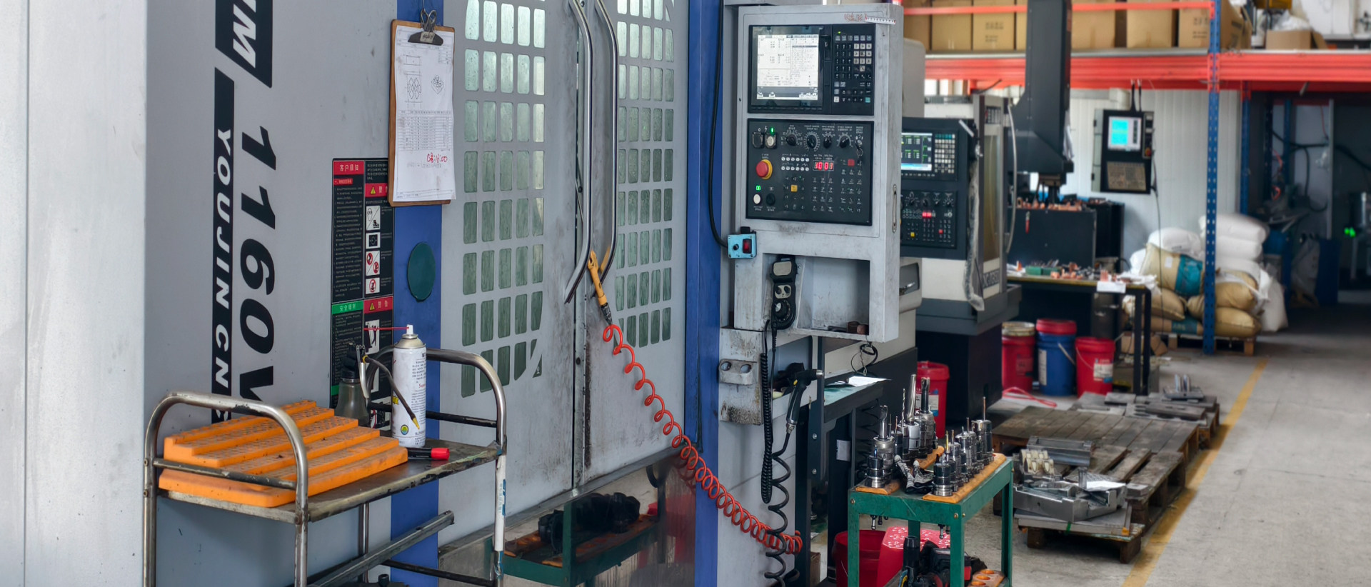 CNC machining equipment on Forgeway's production floor
